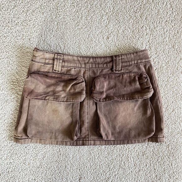 SHEIN Brown skirt Streetwear with Pockets chunky size 28 - Picture 1 of 5